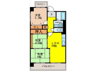 ツバイト東住吉の物件間取画像